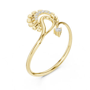 Crested Celestial Lab Diamond Ring