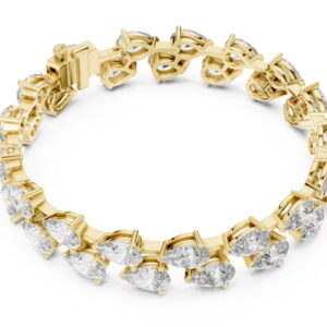 Elite Pear-Cut Lab Diamond Double-Row Bracelet
