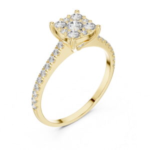 Regal Square Lab Diamond Ring