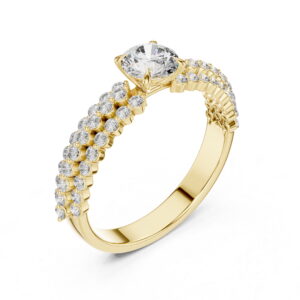 Grandeur Double Row Lab Diamond Ring