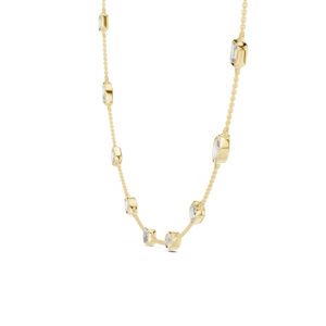 The Prism Emerald-Cut Bezel Lab Diamond Necklace